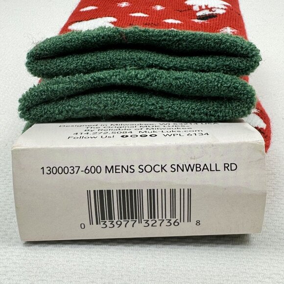 Muk Luks Mens Thermal Crew Socks Snowball Fight Brushed Lining Non-Slip Se 9-12 - Picture 5 of 6